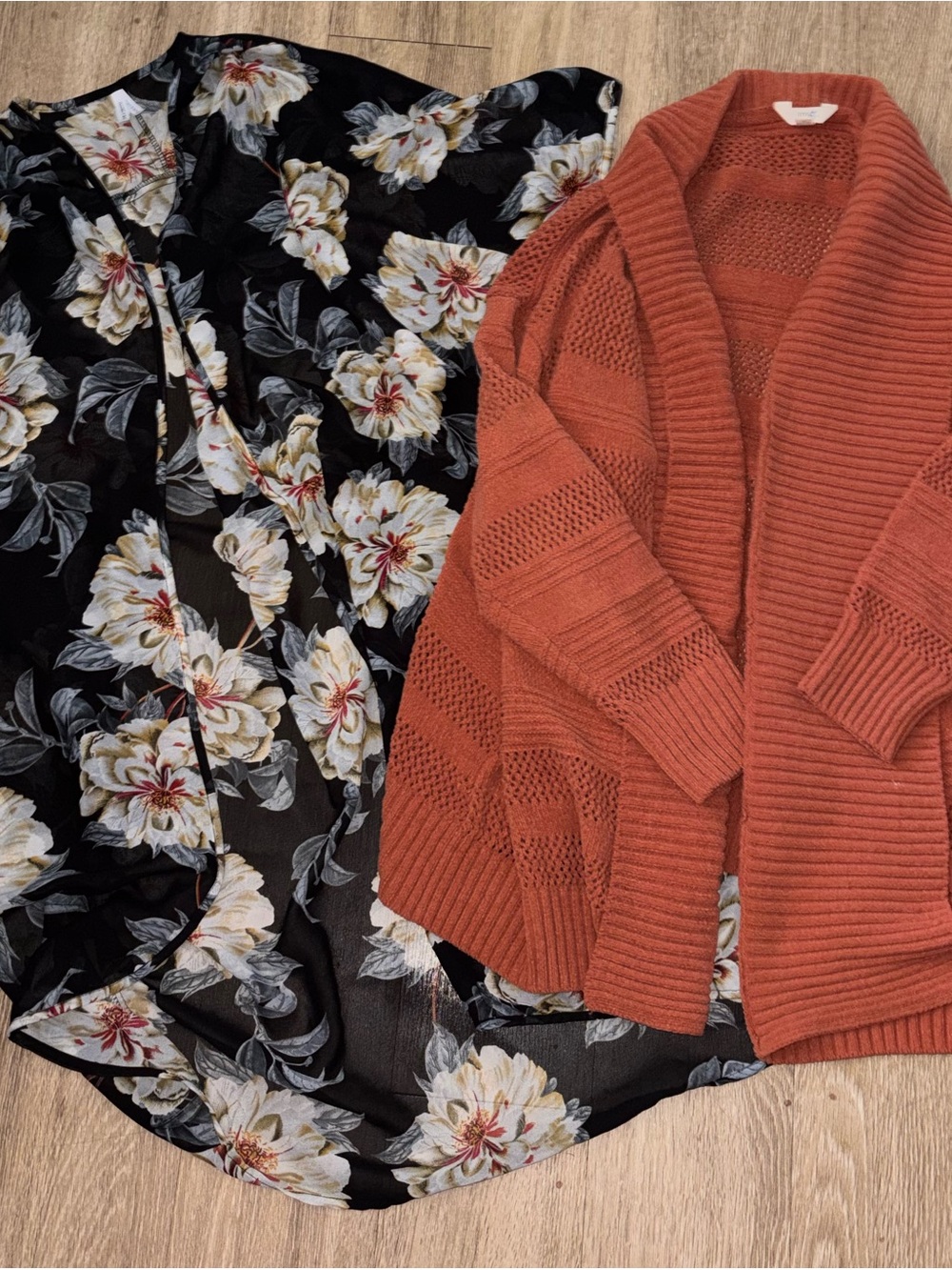 Terra & Sky Cardigan Floral Kimono Bundle Plus Size 1X 2X Boho A72